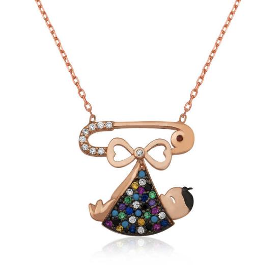 Silver Newborn Baby Necklace