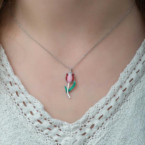 Silver Tulip Women’s Necklace