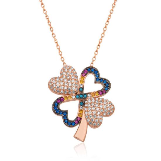 Silver Four Leaf Clover Women’s Necklace