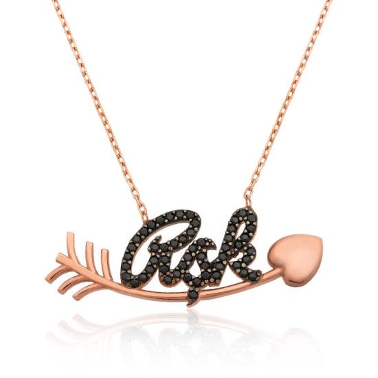 Silver Love Necklace to the Heart