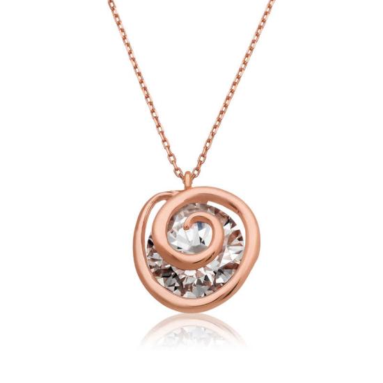 Silver Rose Love Loop Women’s Necklace