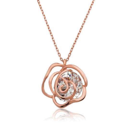 Silver Rose Women’s Necklace