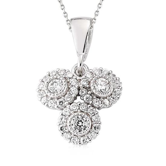 Silver White Stone Women’s Necklace