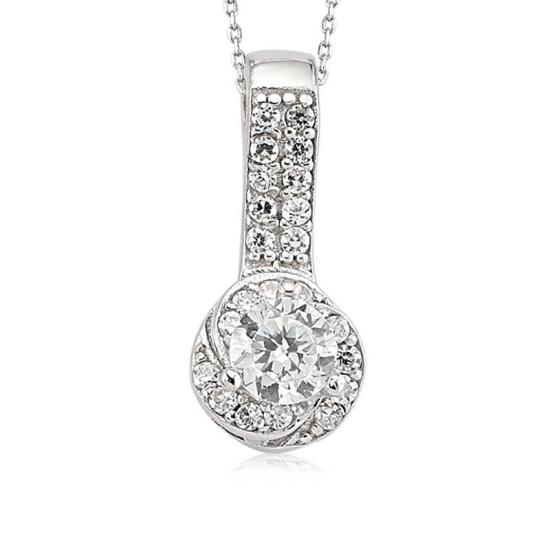 Silver Single Stone Women’s Necklace