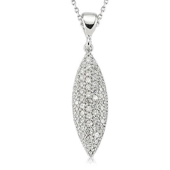 Silver White Stone Women’s Necklace