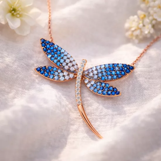 Gümüş Rose Yusufçuk Kadın Kolye