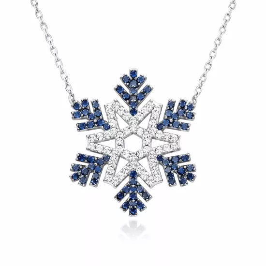 Gümüş Kar Tanesi Bayan Kolye