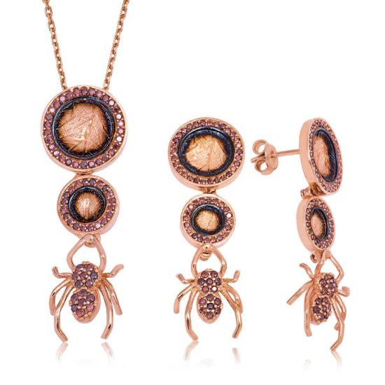 Silver Spider and Leaf Women’s Set