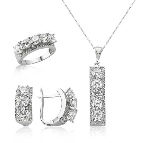 Silver 5 Stone Women’s Set