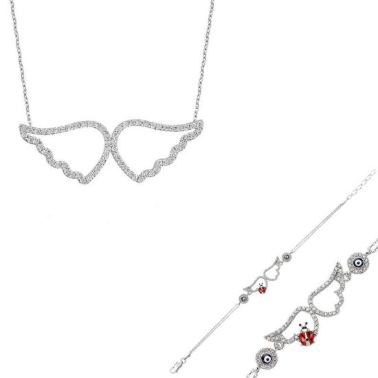 Silver Angel Wing Women’s Set