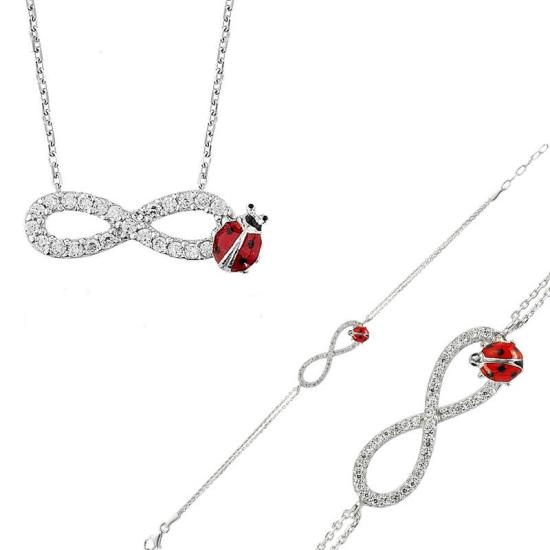 Silver Ladybug Infinity Women’s Set