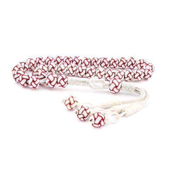 Red White Silver Trabzon Kazaziye Prayer Beads