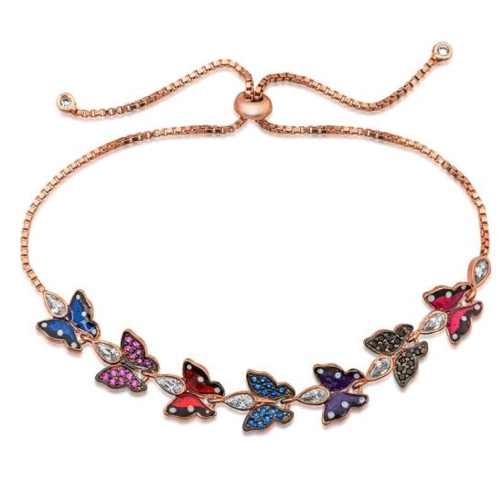 Silver Butterfly Elevator Bracelet for Women