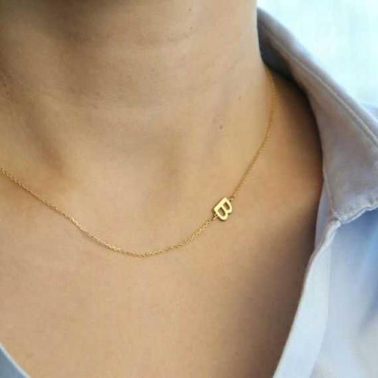 Silver Letter Women’s Necklace