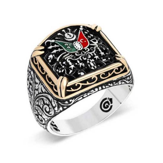 Silver Ottoman State Coat of Arms Men’s Ring