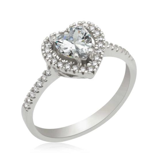 Silver Heart Women’s Ring