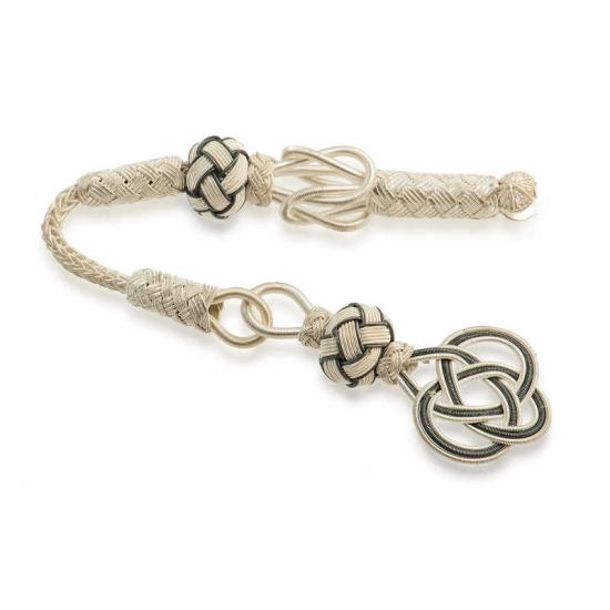 Silver Trabzon Knitting Kazaz Prayer Beads Tassel