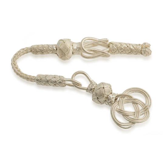 Silver Trabzon Knitting Kazaz Prayer Beads Tassel