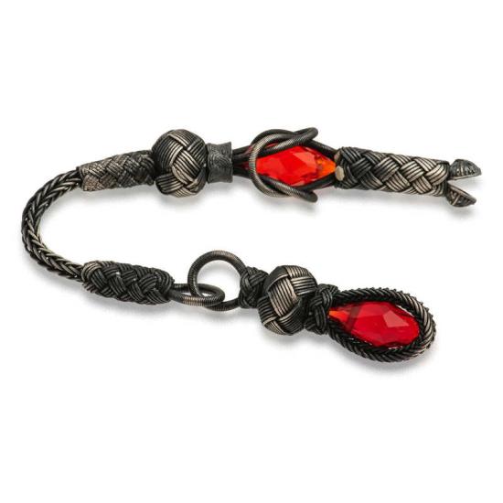 1000 Carat Silver Zircon Stone Tasseled Kazaz