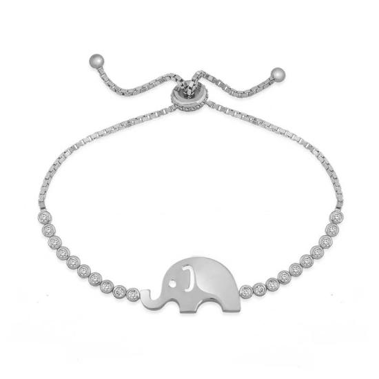 Silver Elephant Elevator Bracelet