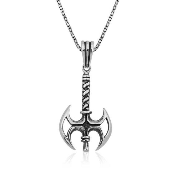 Silver Axe Necklace