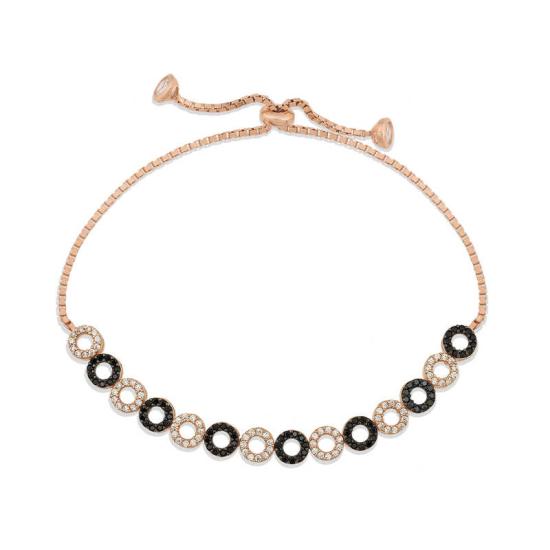 Silver Rose Hoop Elevator Bracelet