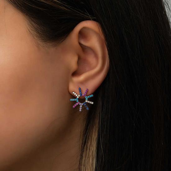 Silver Sun Mix Women’s Earrings