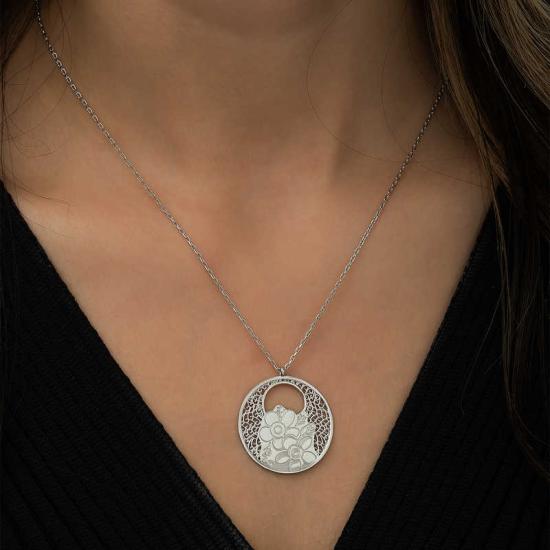 Silver Flower of Life Necklace