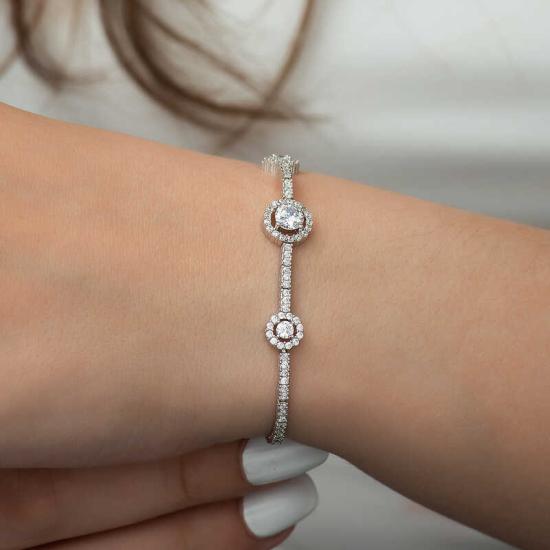 Silver Three Stone Waterway Women’s Bracelet