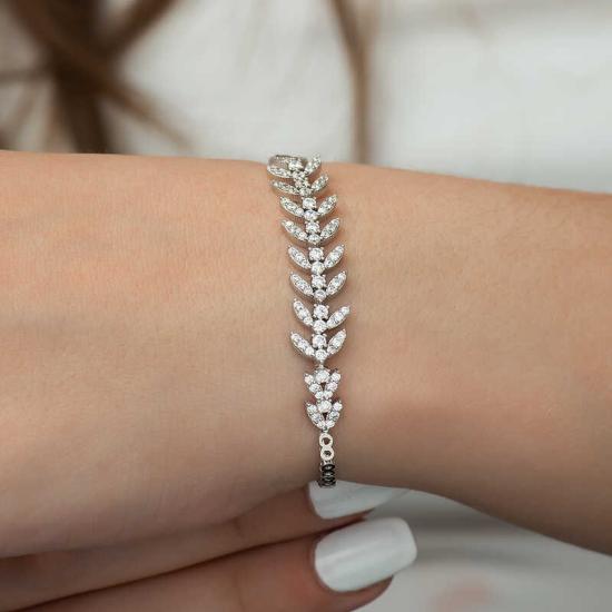 Silver Leaf Waterway Women’s Bracelet