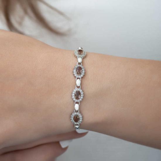 Silver Zultanite Stone Bracelet