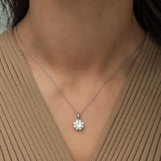 Silver Flower Necklace