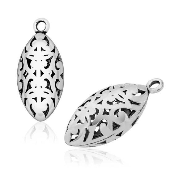 Silver Embroidered Lead Prayer Beads