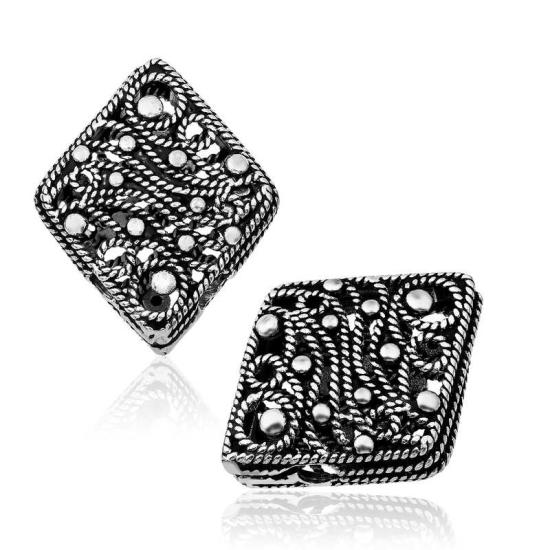 Silver Embroidered Prayer Beads