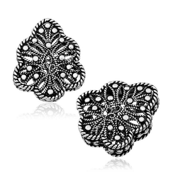 Silver Embroidered Prayer Beads