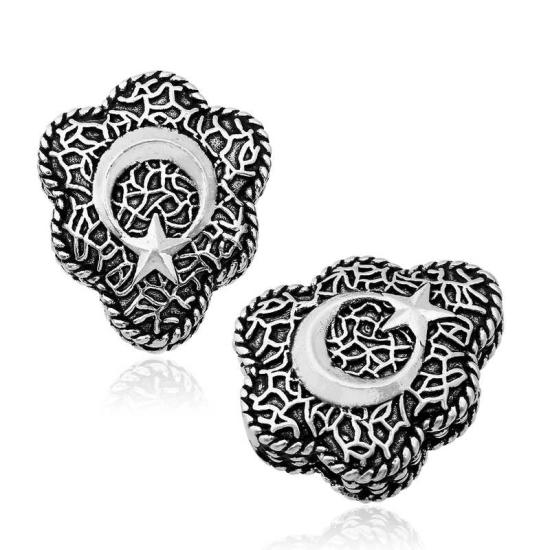 Silver Embroidered Star and Crescent Rosary Imamesi