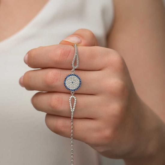 Silver Evil Eye Women’s Bracelet