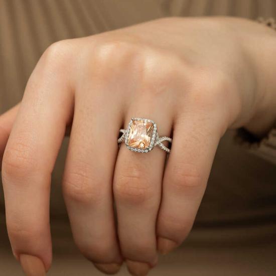 Silver Baguette Square Women’s Ring
