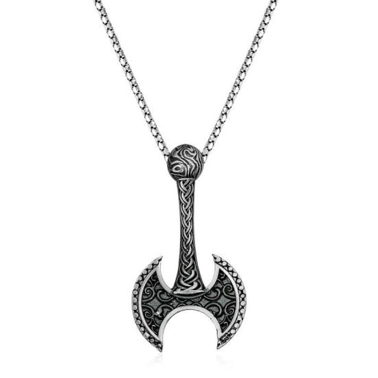 Silver Axe Necklace