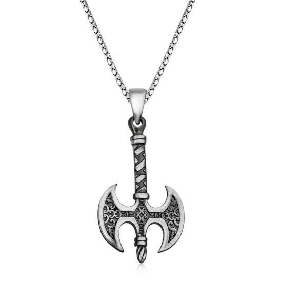 Silver Axe Necklace
