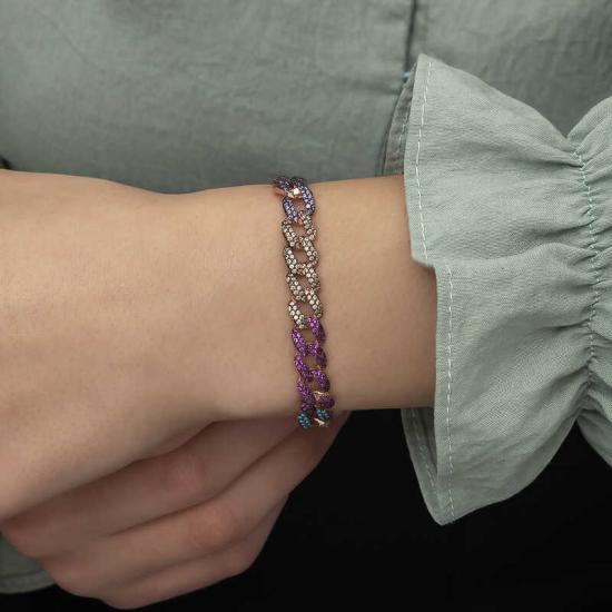 Gurmet Women’s Bracelet with Silver Colored Stones
