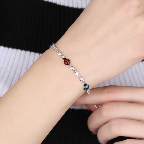 Silver Ladybug Women’s Bracelet