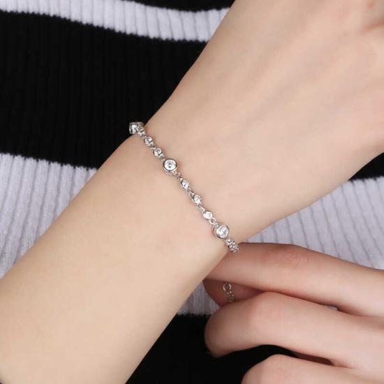 Silver Zircon Stone Women’s Bracelet