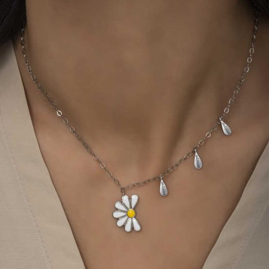 Silver Rhodium Daisy Loves Dislikes Women’s Necklace