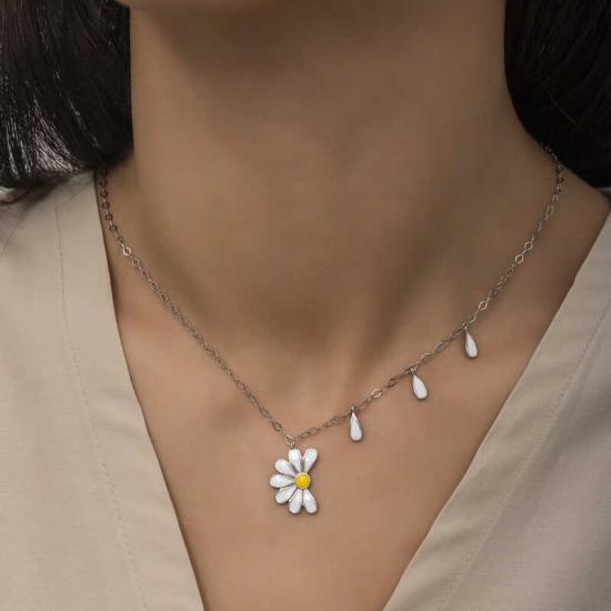 Silver Rhodium Daisy Loves Dislikes Women’s Necklace