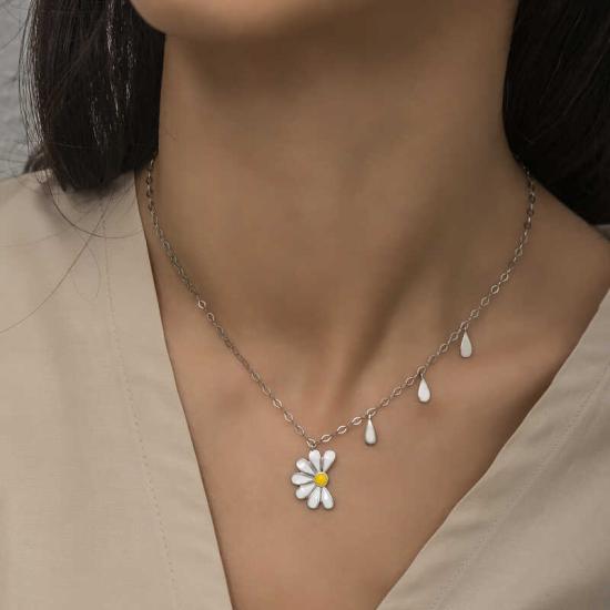 Silver Rhodium Daisy Loves Dislikes Women’s Necklace