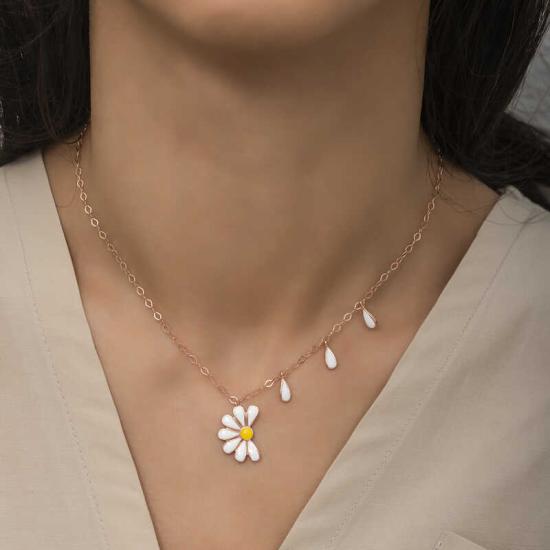 Silver Rose Daisy Loves Dislikes Women’s Necklace