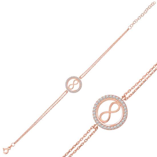 Silver Rose Infinity Women’s Bracelet