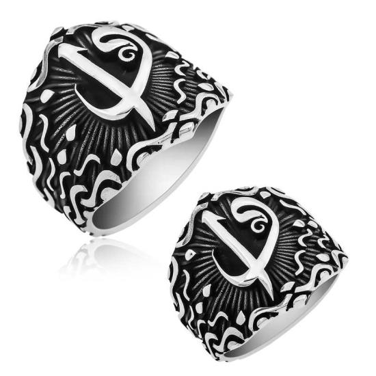 Silver Elif Vav Men’s Ring