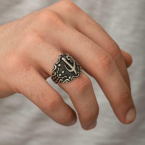 Silver Elif Vav Men’s Ring